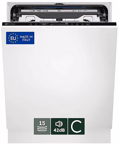 Lavastoviglie da incasso Electrolux EES69400L, Bianco, Classe C, L: 59,6 cm, A: 81,8 cm, P: 55 cm
