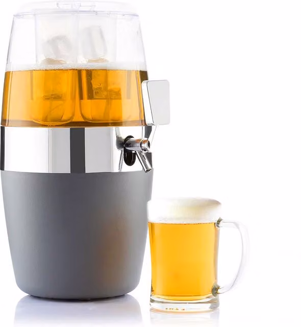 Dispenser refrigerante per bevande Avilia Home da 4 l con rubinetto antigoccia in plastica e acciaio inossidabile, trasparente