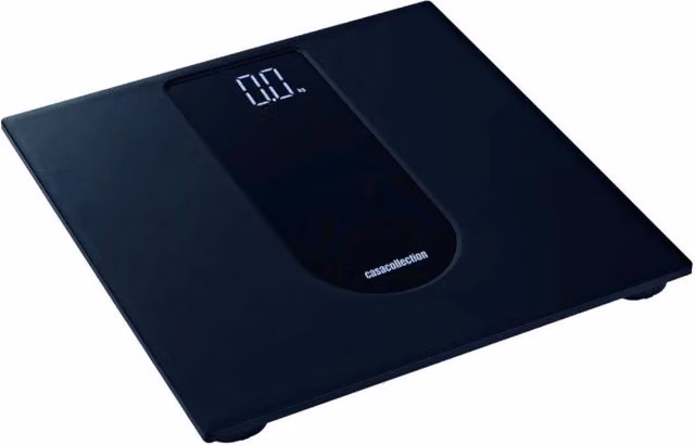 Set di 5 Bilance Pesapersone Elettroniche Digitali Casa Collection Flap in Vetro Nero, Capacità 180 kg