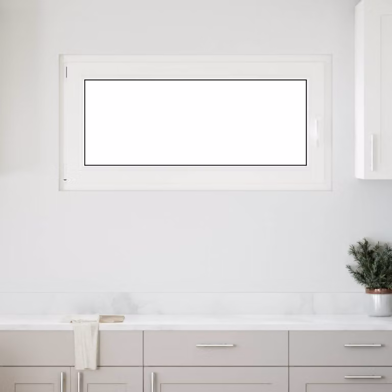 Finestra per seminterrato vidaXL in plastica bianca con vetro trasparente, modello tilt and turn, L: 120 cm, H: 60 cm, P: 24,5 cm
