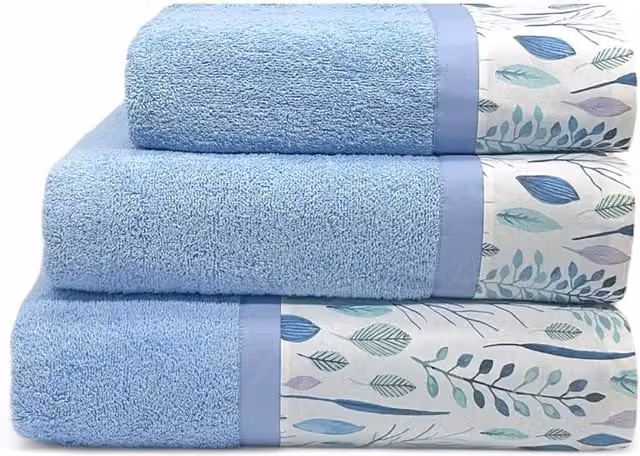 Set di 3 asciugamani Ipersan in cotone color azzurro per adulti