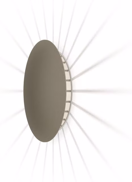 Applique da esterno Vibia Meridiano in metallo con LED luce bianca calda disponibile in verde e grigio