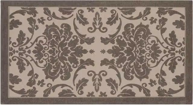 Tappeto per camera e salotto con disegno geometrico greco antiscivolo e lavabile Suardi L: 140 cm x P: 200 cm - Fango