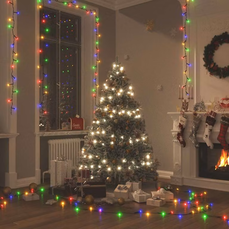 vidaXL Stringa LED Multicolore con 1000 Luci RGB, Lunghezza: 100 m, Materiale: PVC e Rame