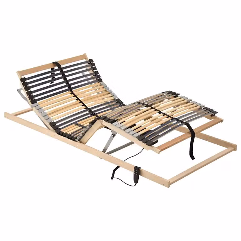 Base a doghe vidaXL in legno massello di faggio, Marrone, L: 70 cm x P: 190 cm