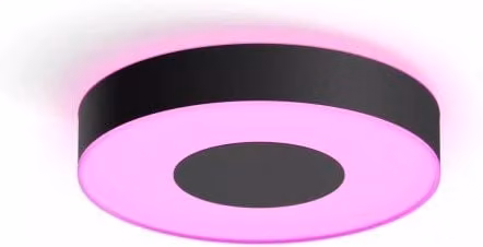 Plafoniera Philips Hue White and Color Ambiance LED, Moderna e Dimmerabile, Colore Nero e Multicolore, Compatibile con Alexa, Google Assistant e Apple HomeKit, IP44