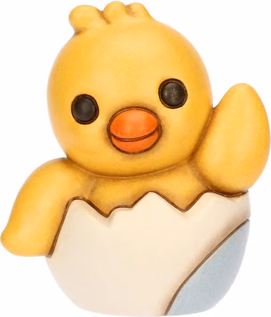 Pulcino Polly Thun in ceramica gialla per la tua decorazione di Pasqua