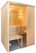 Sauna finlandese in massello Regina 18 di Piscine Italia in legno di abete colore marrone L: 204 cm, P: 188 cm, H: 144 cm