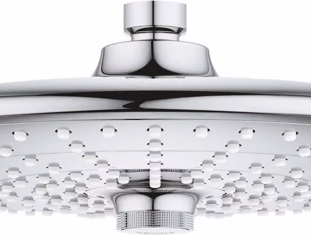 Soffione doccia overhead Grohe Vitalio Start 260 in ottone cromato con 3 getti e funzione anticalcare L: 26 cm, H: 8.6 cm, P: 8.6 cm