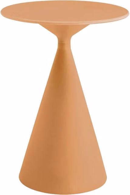 Tavolo da giardino rotondo Habitat arancione con finitura opaca, Diametro: 80 cm, Altezza: 112 cm