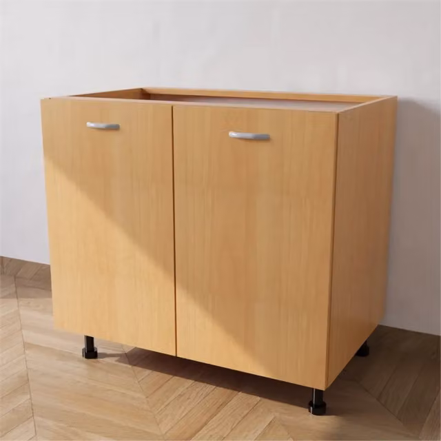 Calandrelli Base Lavello Moderno con 2 Ante in Faggio Beige L: 90 cm, P: 55,5 cm, H: 72 cm