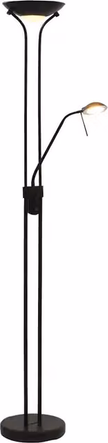 Lampada da terra moderna a LED HELLOSHOP26 con luce dimmerabile e finitura in metallo nero, Altezza: 180 cm