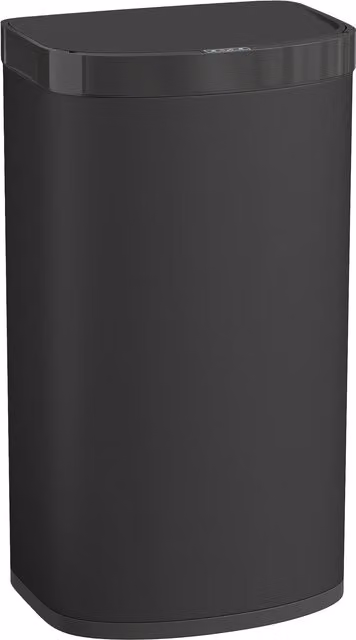 Bidone con sensore HOMCOM da 55 L in acciaio con coperchio soft-close, nero
