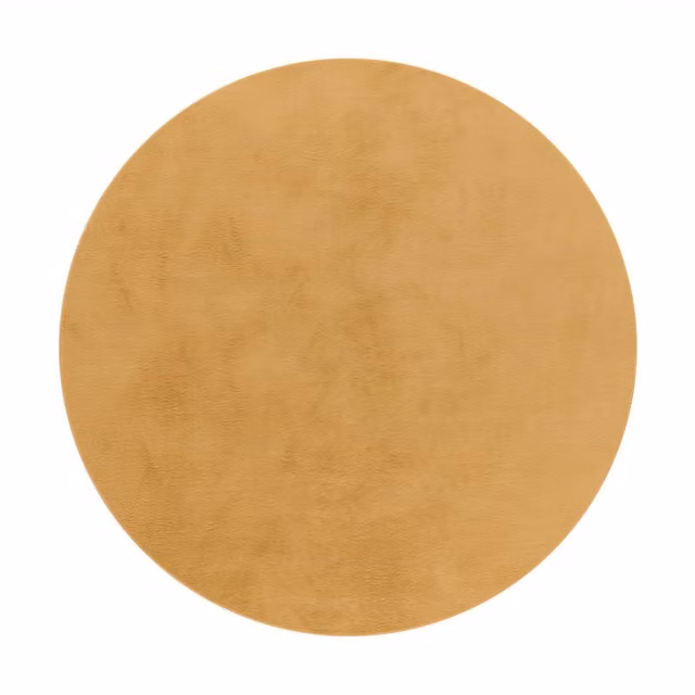 Tappeto rotondo soffice Solina giallo Diametro: 80 cm