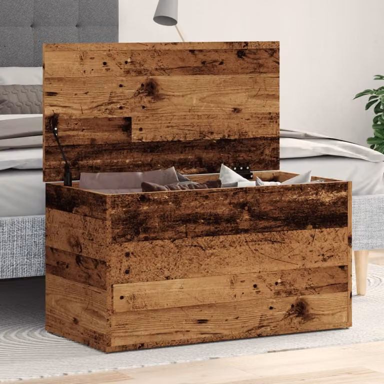Cassapanca vidaXL in legno ingegnerizzato stile rustico marrone L 84 cm x P 42 cm x H 46 cm