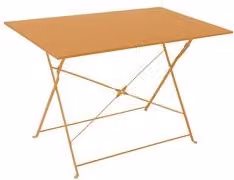 Tavolo da esterno pieghevole Amicasa ROCK in acciaio color senape L: 110 cm, P: 70 cm, H: 72 cm