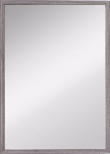 Specchio da parete moderno HOMCOM con cornice effetto legno grigio, L: 50 cm, H: 70 cm
