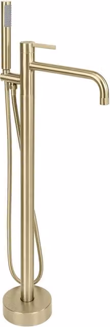 Rubinetto a pavimento per vasca Rea in ottone color brushed brass gold