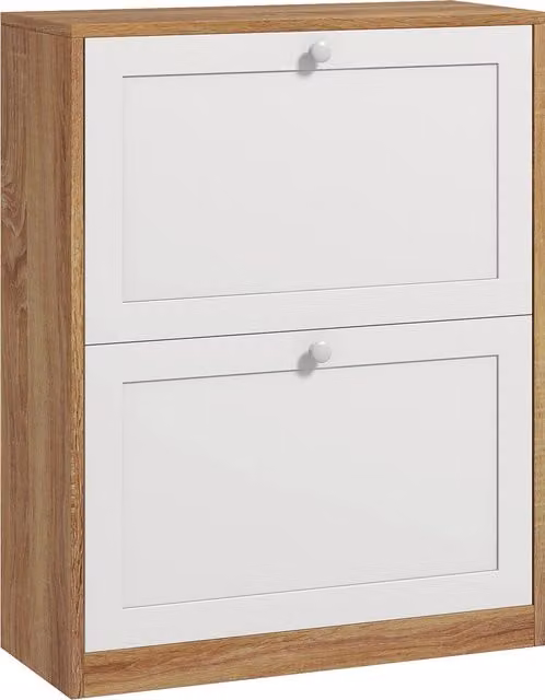 Armadio scarpiera slim HOMCOM con ripiani regolabili per 12 paia di scarpe, design moderno in MDF, L: 60 cm, P: 24.5 cm, H: 75.5 cm