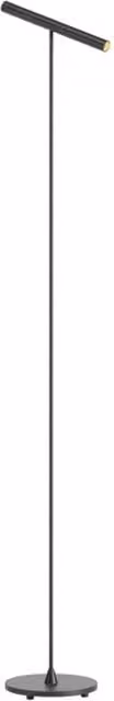 Lampada da terra LED Redo Group Praxi nera, dimmerabile e regolabile con tecnologia touch