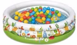 Piscina gonfiabile per bambini Bestway Spring Lovers con 50 palline, Multicolore, L: 102 cm, H: 25 cm