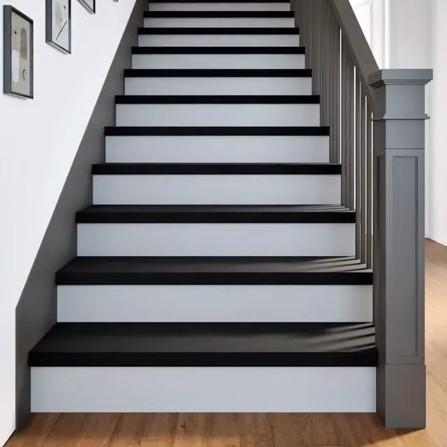 Set di 20 gradini in legno massello di rovere VIDAXL, colore marrone scuro, L 90 cm x P 30 cm x H 2 cm
