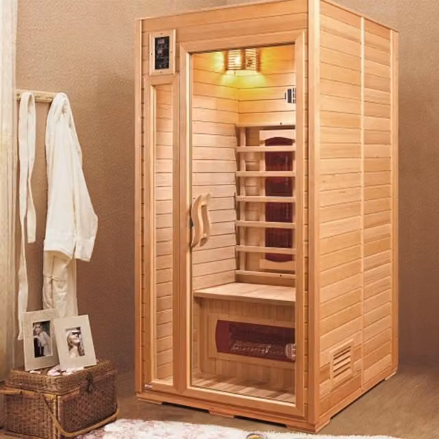 Sauna a infrarossi MARIANA 2 da 1 posto in legno marrone Bsvillage