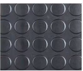 Rotolo di pavimento in gomma nera Autres, dimensioni 10 m x 1,2 m, spessore 3 mm