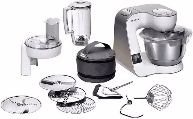 Frullatore Bosch MUM5XW20 Bianco con Ciotola in Acciaio Inox da 3,9 L, 1000W e 7 Livelli di Velocità con Timer Integrato