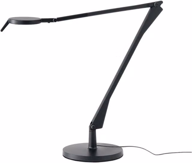 Lampada da tavolo LED Kartell Aledin Tec Mat regolabile e dimmerabile in bianco o nero