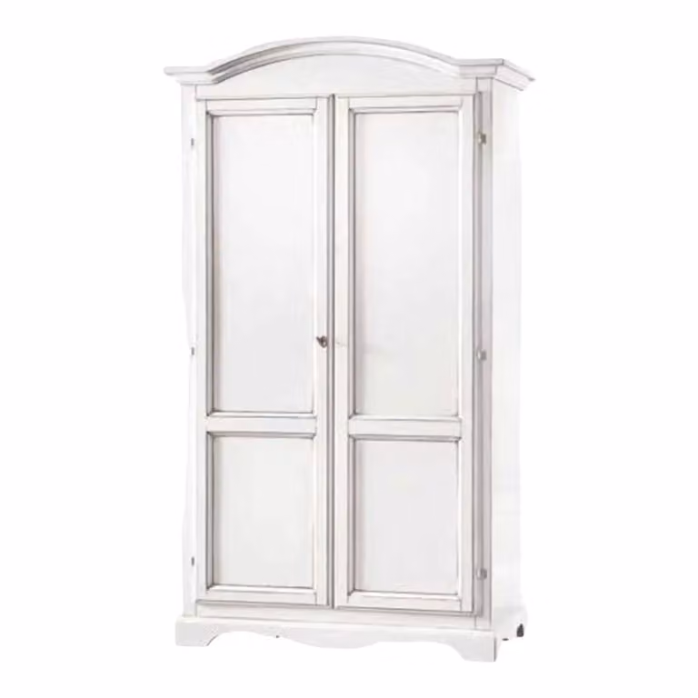 Armadio classico a 2 ante in legno bianco Mobili 2G L/P/H: 107 x 55 x 197 cm