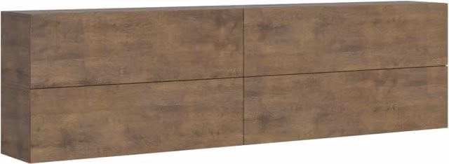 Composizione parete soggiorno moderna Itamoby A102 marrone L: 288 cm, H: 80 cm, P: 39,2 cm
