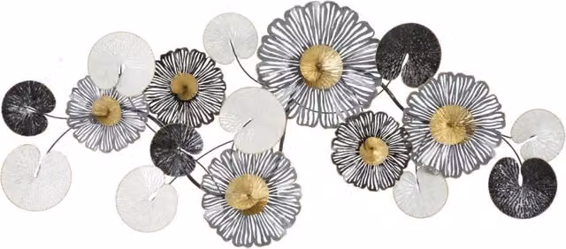 Pannello Decorativo in Ferro Mauro Ferretti Argento L: 143 cm, P: 64 cm, H: 8,5 cm