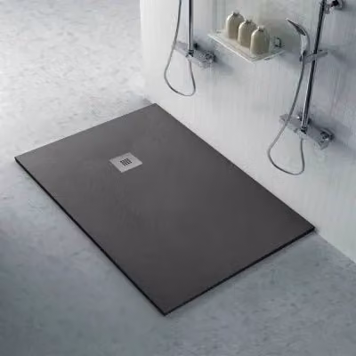 Piatto doccia Karen INBAGNO filo pavimento in resina ardesia colore antracite L: 100 cm, P: 70 cm