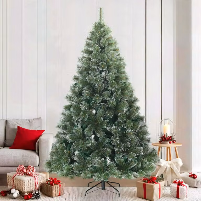 Albero di Natale artificiale snodato vidaXL verde con effetto neve, Altezza: 130 cm