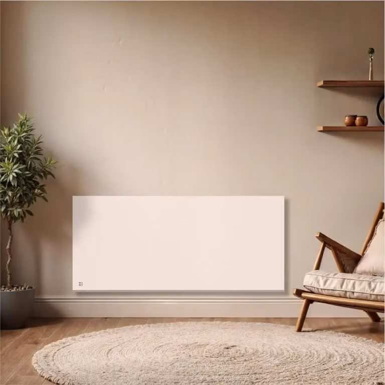 Radiatore elettrico Bestherm NESSA CONNECT Wi-Fi con inerzia secca in ceramica, 2000W, Bianco, L: 45,5 cm, H: 66 cm, P: 12,5 cm