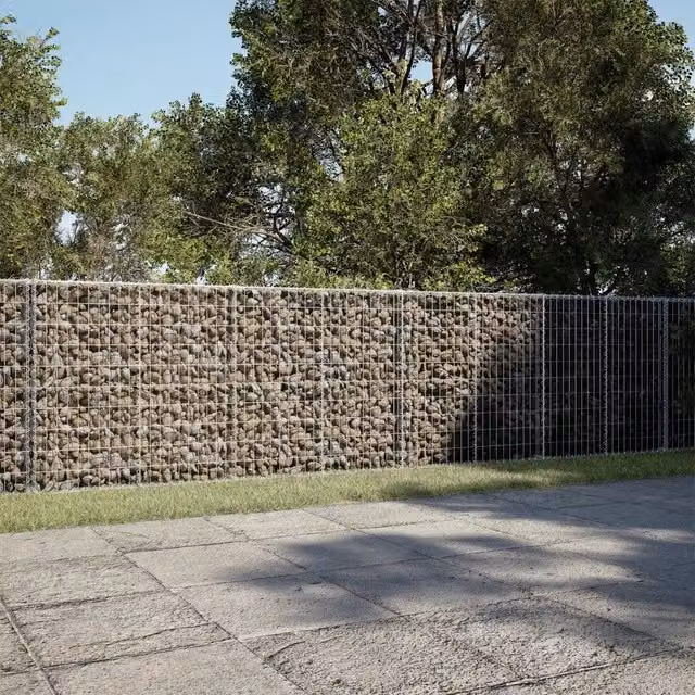 Cesto Gabbione con Copertura Videx in Acciaio Zincato Grigio L: 950 cm, P: 100 cm, H: 100 cm