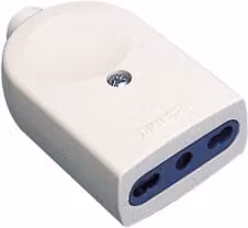 Presa elettrica Scame 2P+T 10/16A bipasso standard italiano per cavo assiale Bianco PP0466R