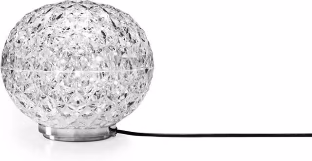 Kartell Mini Planet Lampada da tavolo in vetro con luce LED calda e finitura trasparente o ambra
