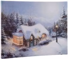 Quadro di Natale con luci multicolore Kaemingk L: 38 cm, P: 1,5 cm, H: 28 cm