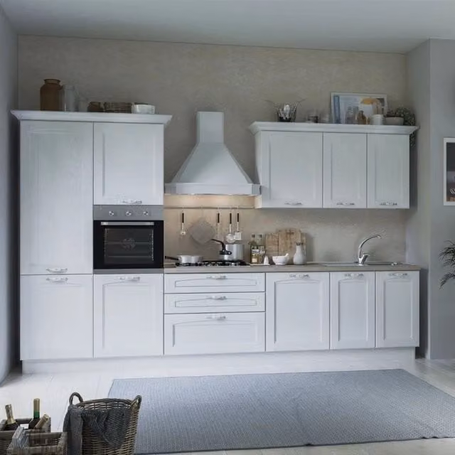 Cucina Sara Alma Effezeta Italia bianca con top in ceramica e lavastoviglie integrata 360 cm