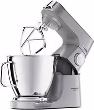 Impastatrice Planetaria Kenwood Titanium Chef Baker XL KVL85.124SI Silver, 1200W, Capacità 7L, con Accessori in Acciaio Inox e Vetro, Timer e Display Digitale