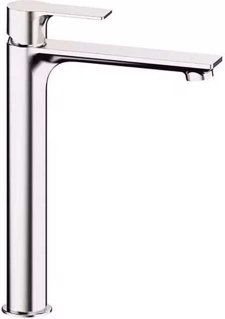 Miscelatore monocomando alto per lavabo Remer serie Energy in ottone cromato argento