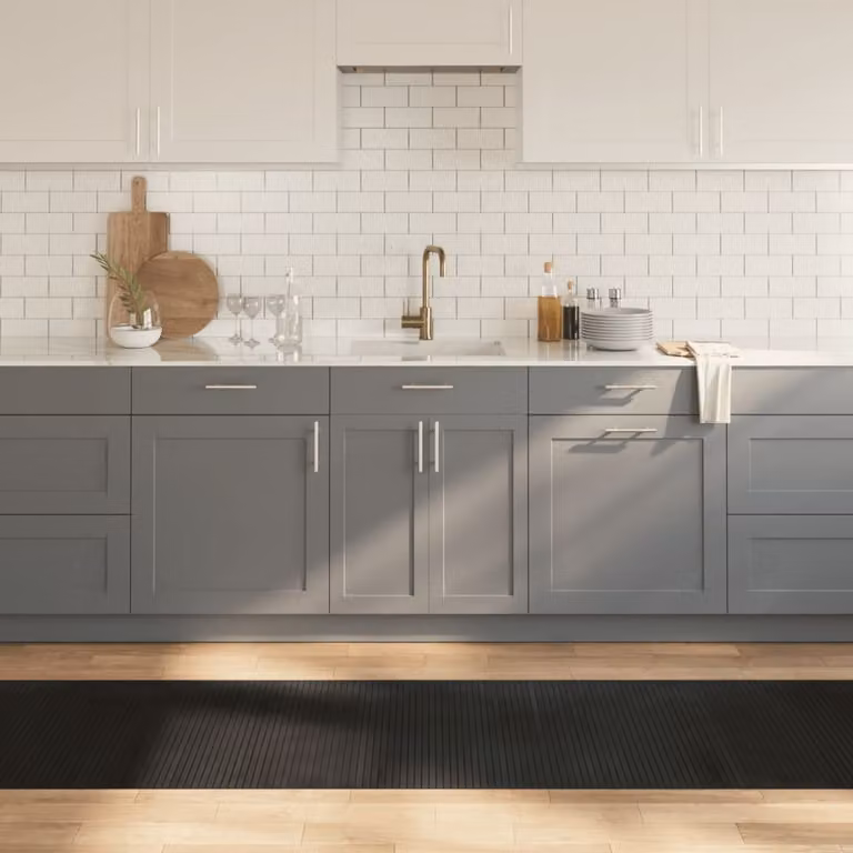 Tappeto rettangolare moderno vidaXL in bambù nero con motivo a strisce, antiscivolo, L: 70 cm, P: 500 cm