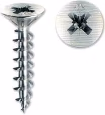 Viti per legno Mustad tutto filetto in acciaio nichelato argento 3,5 x 18 mm, 1000 pz