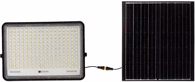 Faretto LED solare V-TAC 30W 2600lm 6400K IP65 con telecomando e sensore crepuscolare nero