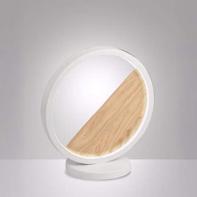 Fabas Luce Pierre Lampada da Tavolo LED Dimmerabile in Metallo e Legno Disponibile in Bianco o Nero