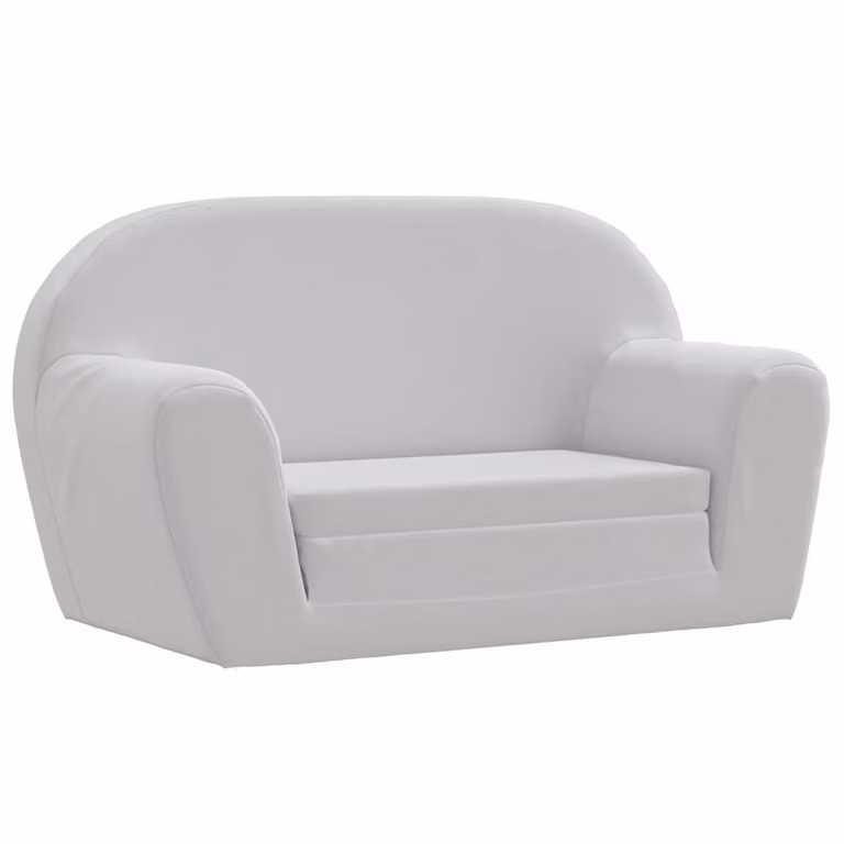 vidaXL Poltrona Letto per Bambini Grigio con Braccioli e Rivestimento in Tessuto