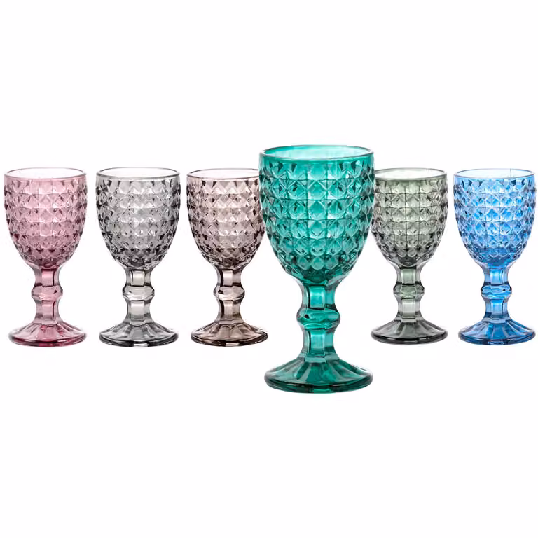 Set di 6 calici per liquore Adamas multicolore di Gusto Casa, capacità 7 cl