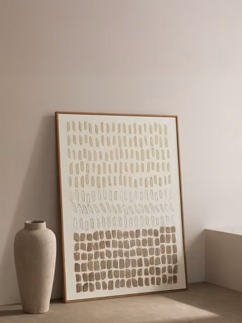 Quadro astratto Lui Kenay Home, beige e marrone, L: 80 cm x H: 100 cm